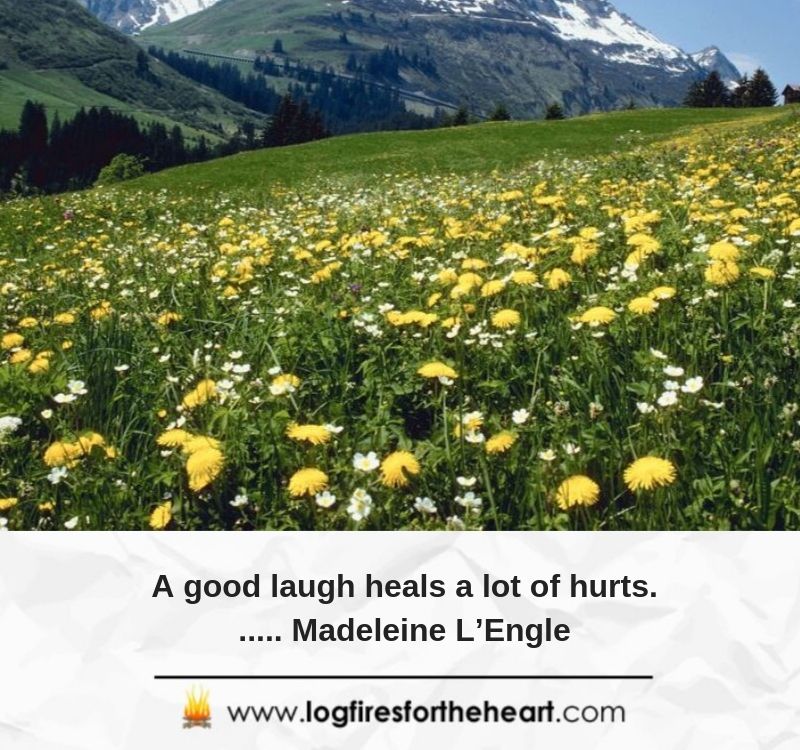 A good laugh heals a lot of hurts....... Madeleine L’Engle