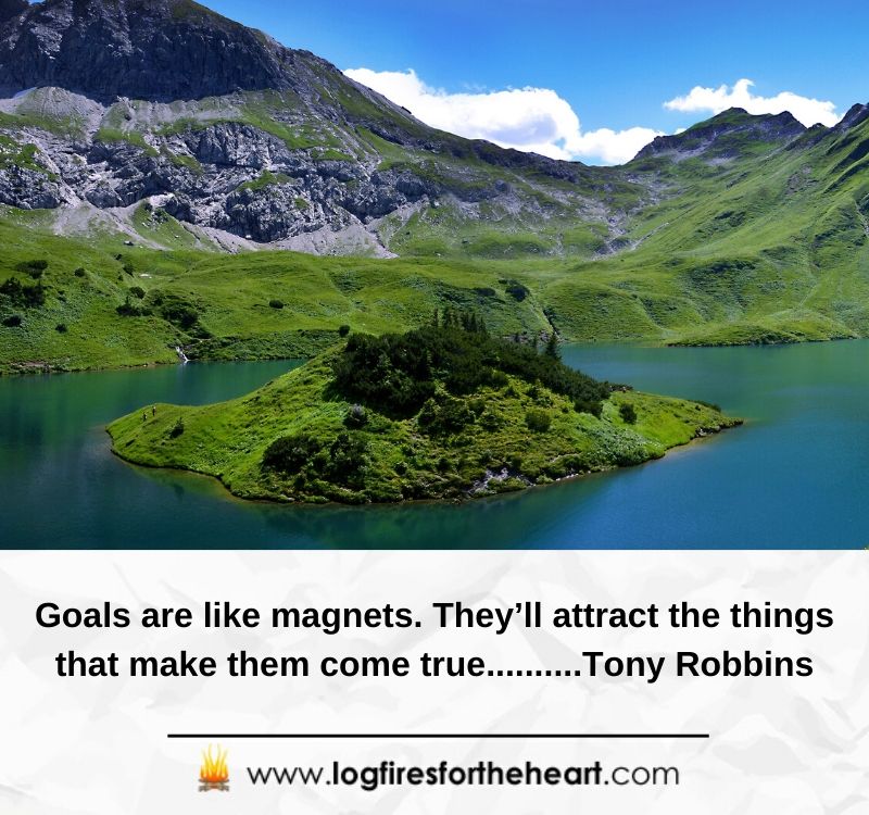 Tony Robbins Inspirational Quote - Goals are like magnets. They’ll attract the things that make them come true..........Tony Robbins