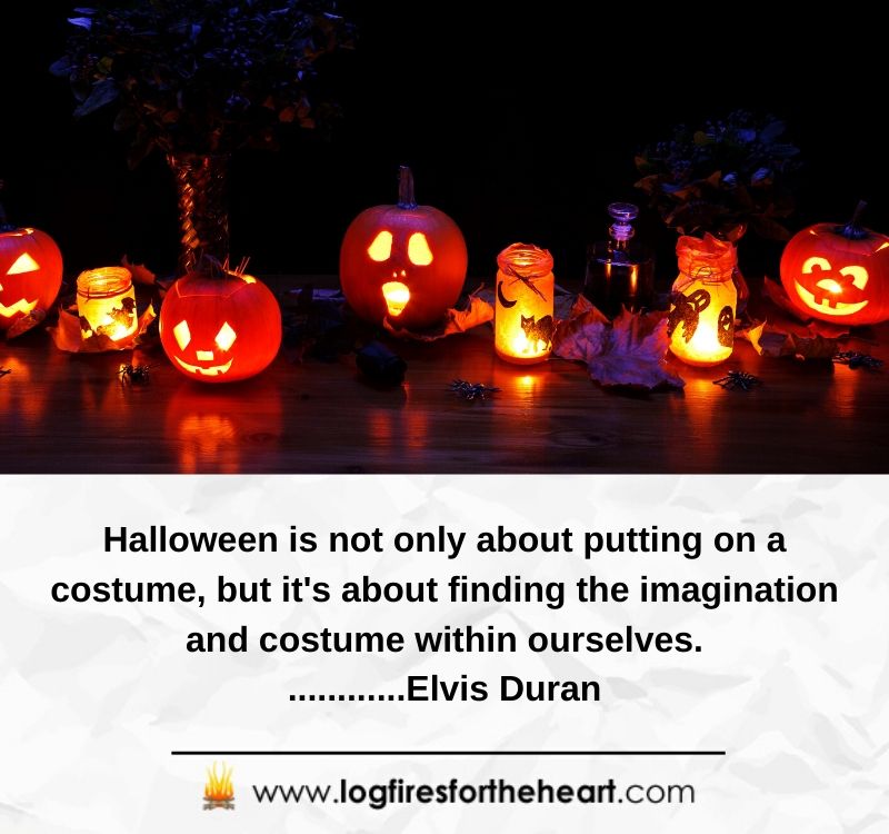 Halloween is not only about putting on a costume, but it's about finding the imagination and costume within ourselves.............Elvis Duran