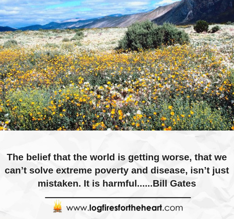 The belief that the world is getting worse, that we can’t solve extreme poverty and disease, isn’t just mistaken. It is harmful......Bill Gates