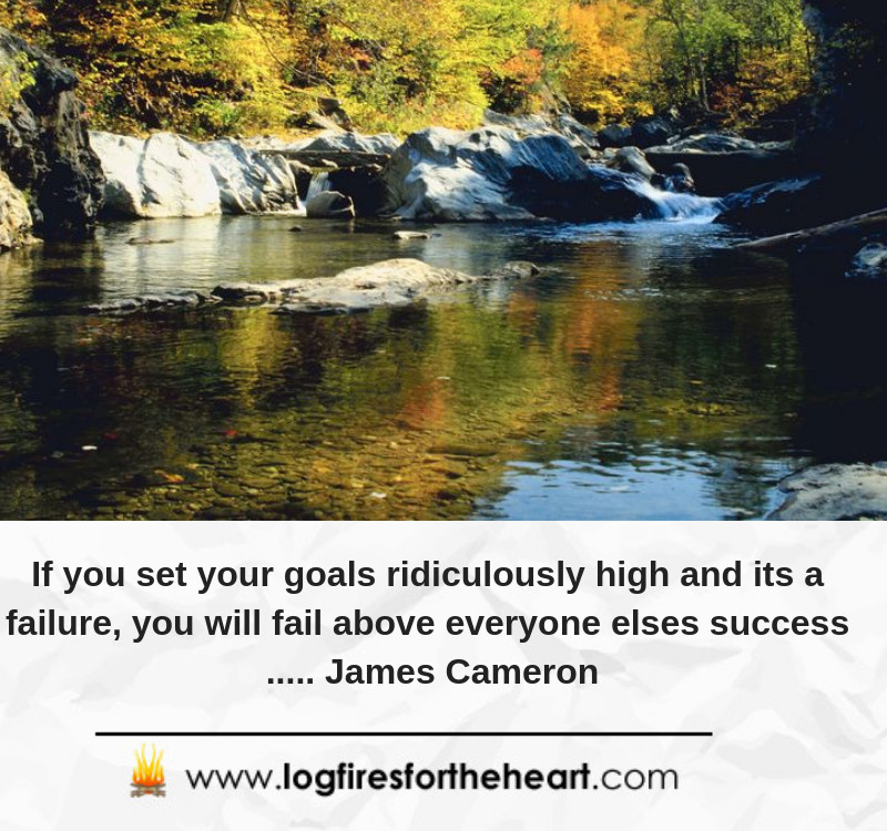 If you set your goals ridiculously high and its a failure, you will fail above everyone elses success ..... James Cameron