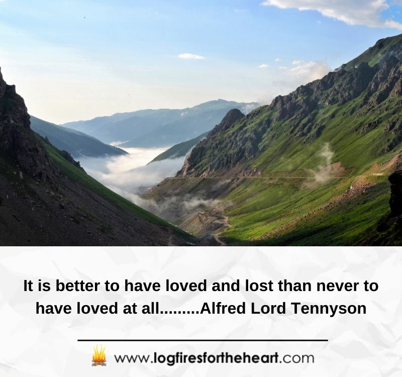 Inspirational quotes for broken hearts  -It is better to have loved and lost, than never to have loved at all.........Alfred Lord Tennyson