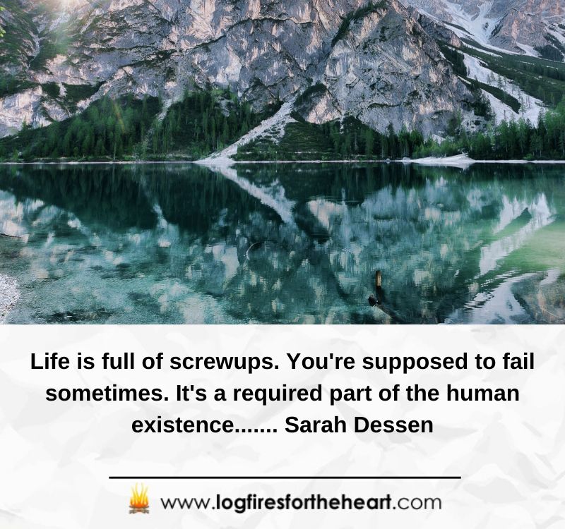 Life is full of screwups. You're supposed to fail sometimes. It's a required part of the human existence....... Sarah Dessen
