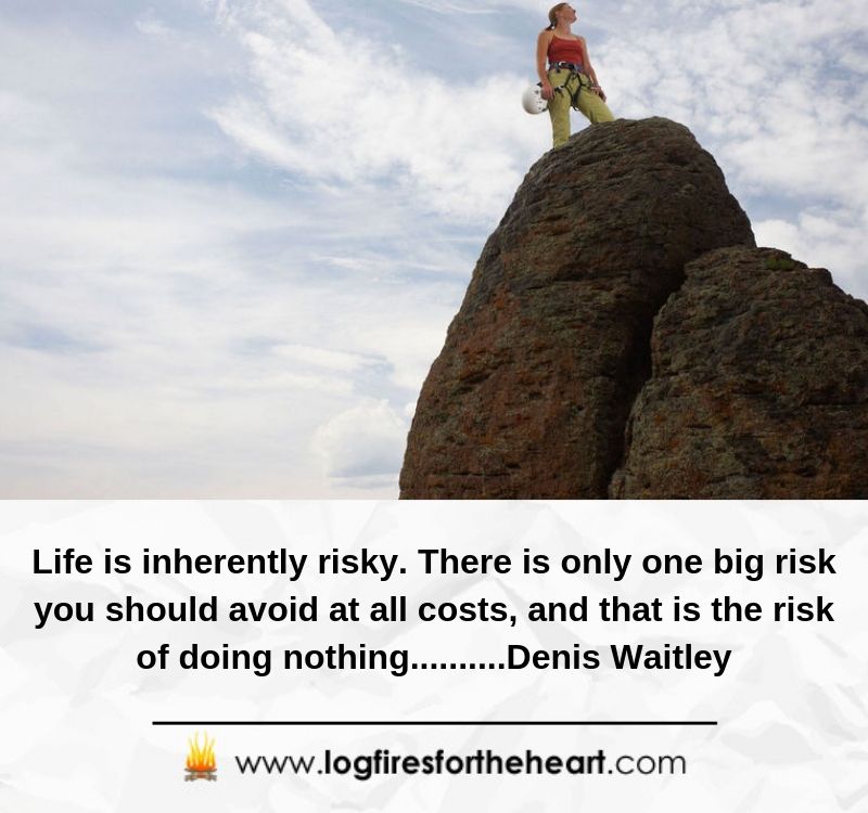 Life is inherently risky. There is only one big risk you should avoid at all costs, and that is the risk of doing nothing..........Denis Waitley