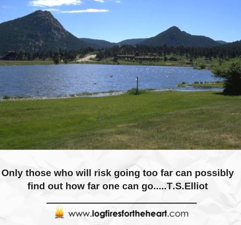Only those who will risk going too far can possibly find out how far one can go.....T.S.Elliot