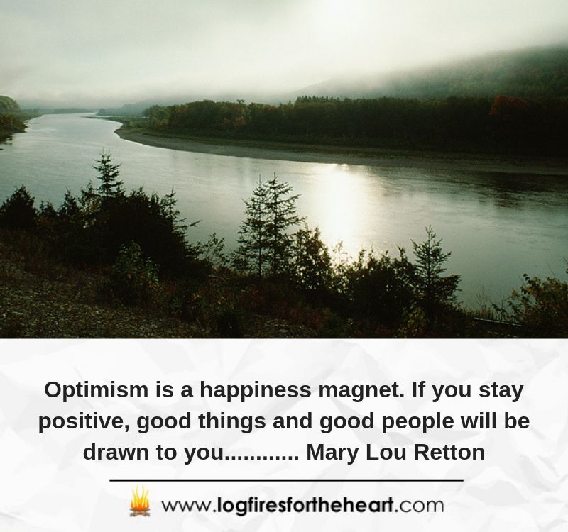 Optimism is a happiness magnet. If you stay positive, good things and good people will be drawn to you............ Mary Lou Retton