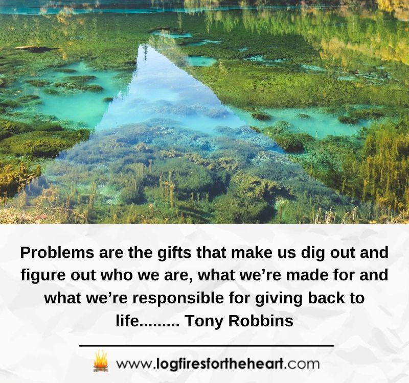 Tony Robbins Inspirational Quote - Problems are the gifts that make us dig out and figure out who we are, what we’re made for and what we’re responsible for giving back to life......... Tony Robbins