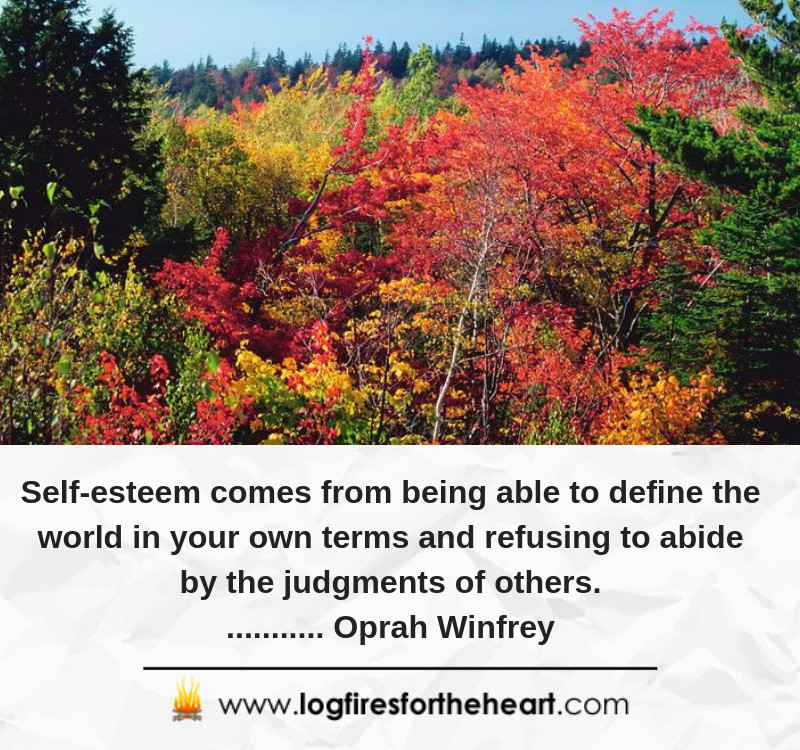 Self-esteem comes from being able to define the world in your own terms and refusing to abide by the judgments of others............ Oprah Winfrey Self-esteem comes from being able to define the world in your own terms and refusing to abide by the judgments of others............ Oprah Winfrey
