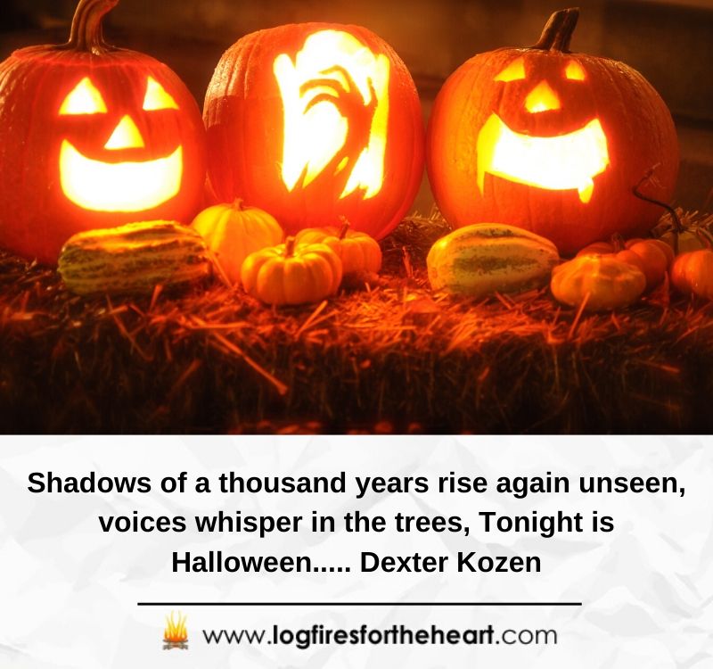 Shadows of a thousand years rise again unseen, voices whisper in the trees, Tonight is Halloween..... Dexter Kozen