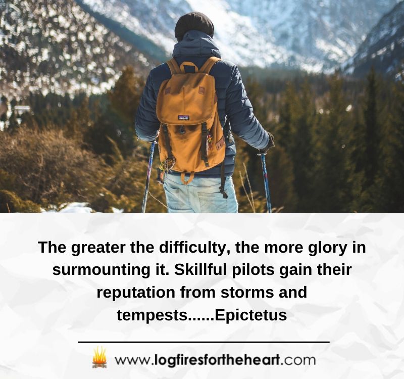 The greater the difficulty, the more glory in surmounting it. Skillful pilots gain their reputation from storms and tempests......Epictetus